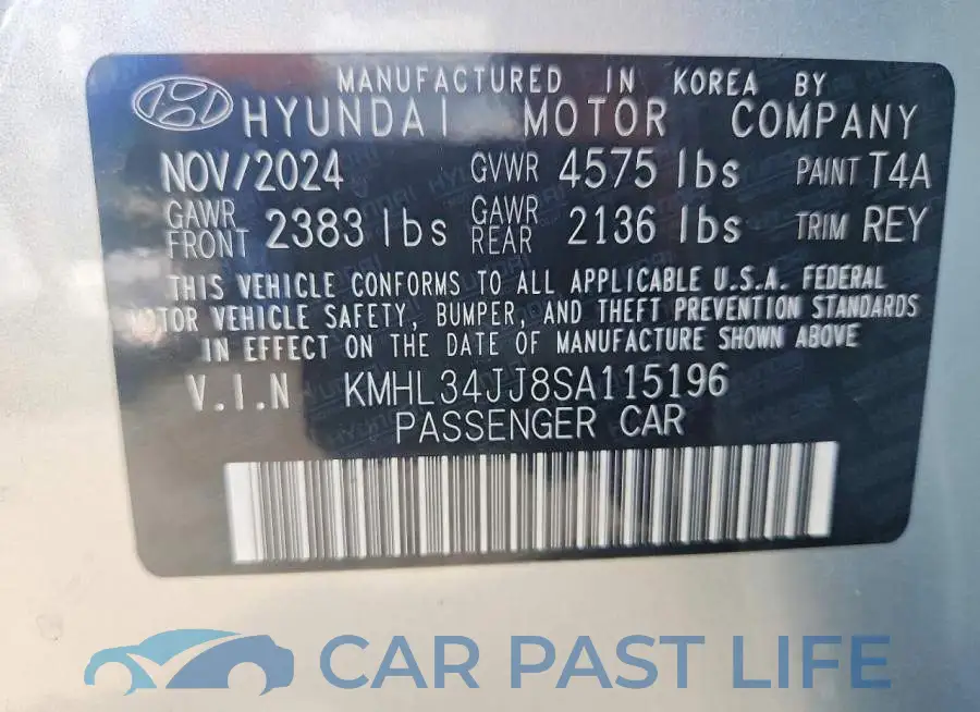 KMHL34JJ8SA115196# 13