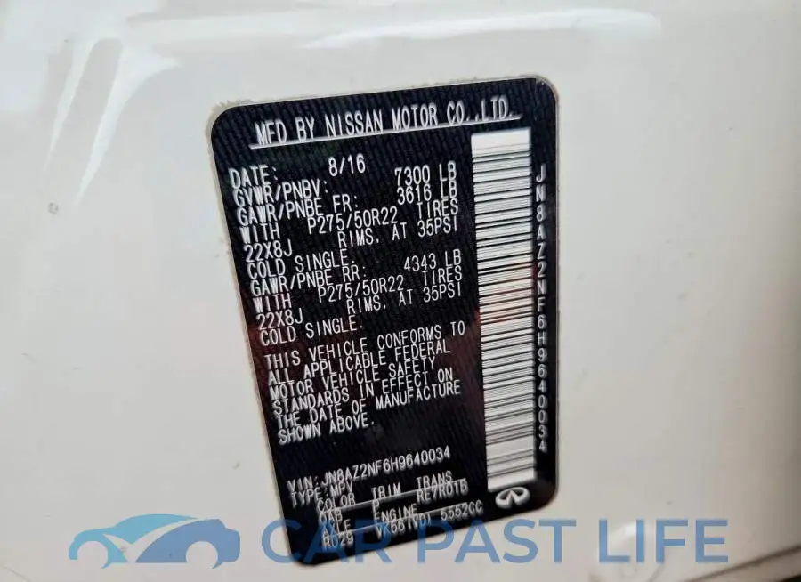 JN8AZ2NF6H9640034# 14