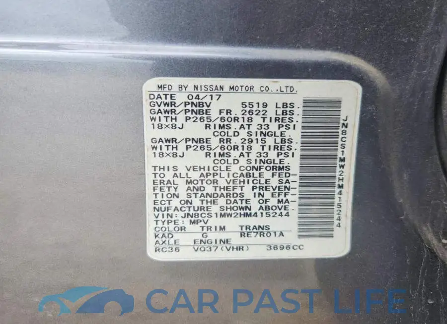 JN8CS1MW2HM415244# 12
