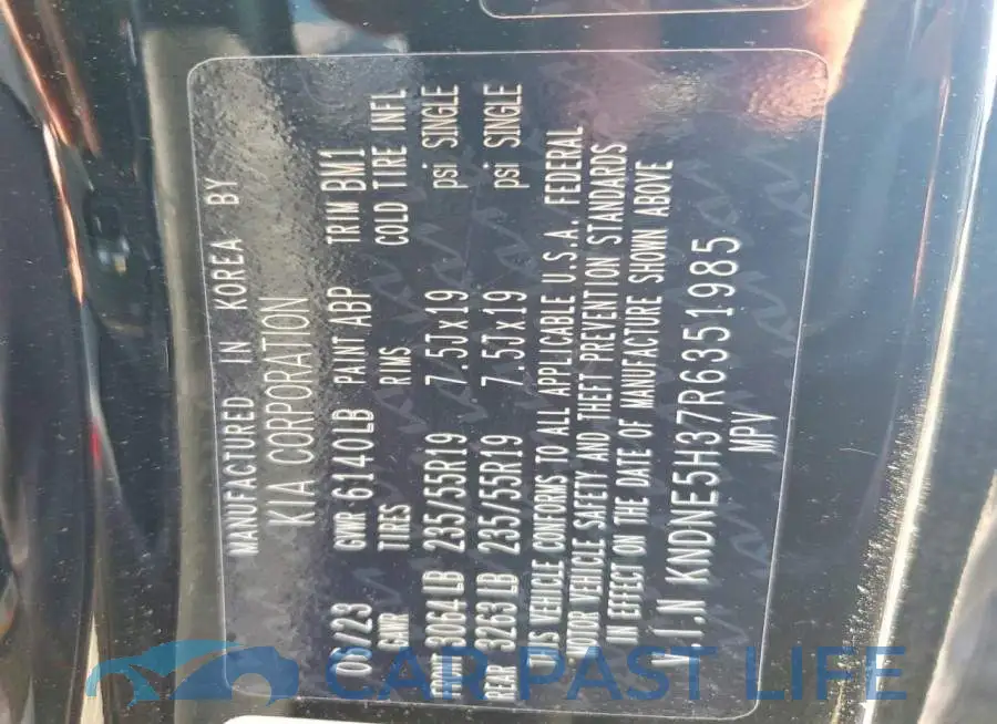 KNDNE5H37R6351985# 13