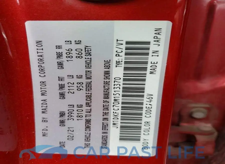 JM1DKFC70M1513370# 13