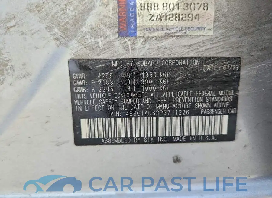 4S3GTAD63P3711226# 14