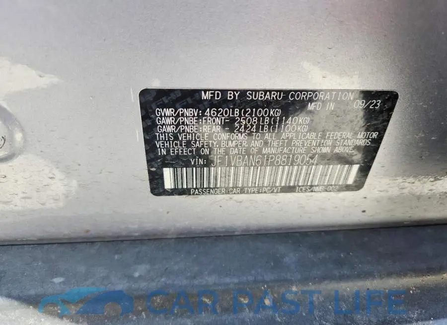 JF1VBAN61P8819054# 12