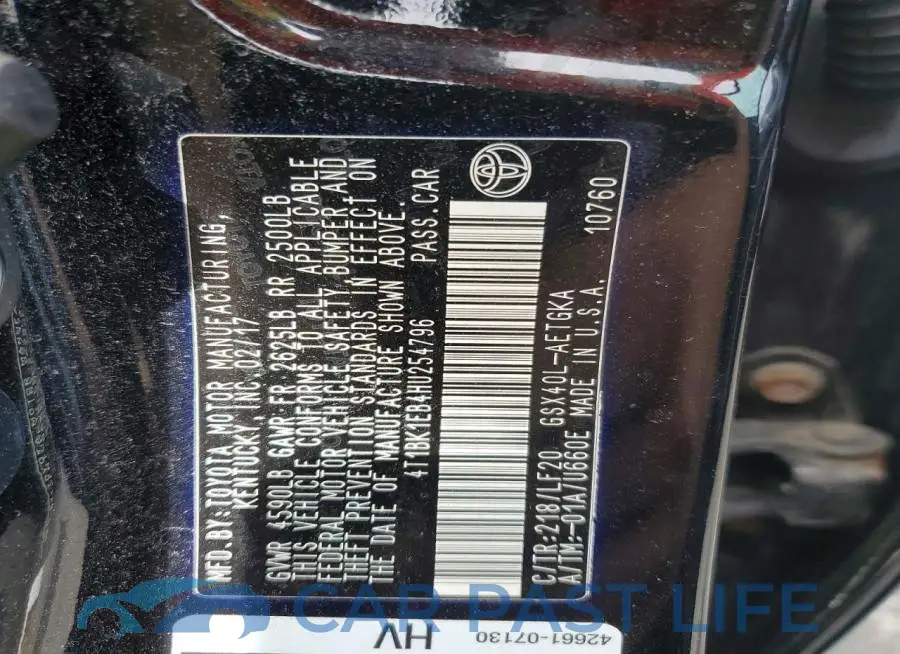 4T1BK1EB4HU254796# 12