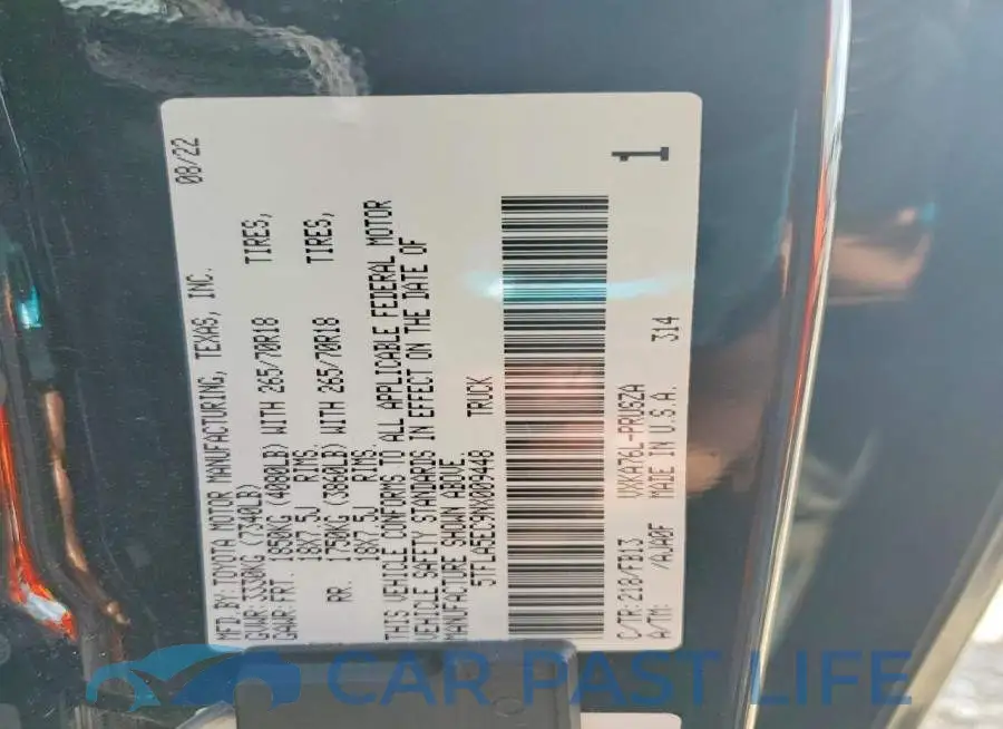 5TFLA5EC9NX009448# 12