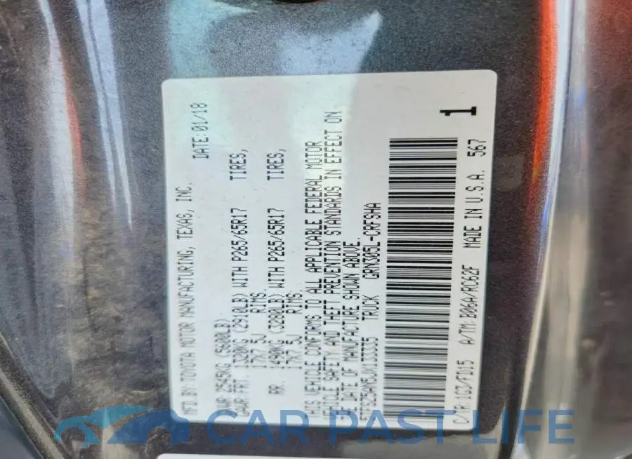 5TFSZ5AN5JX133335# 12