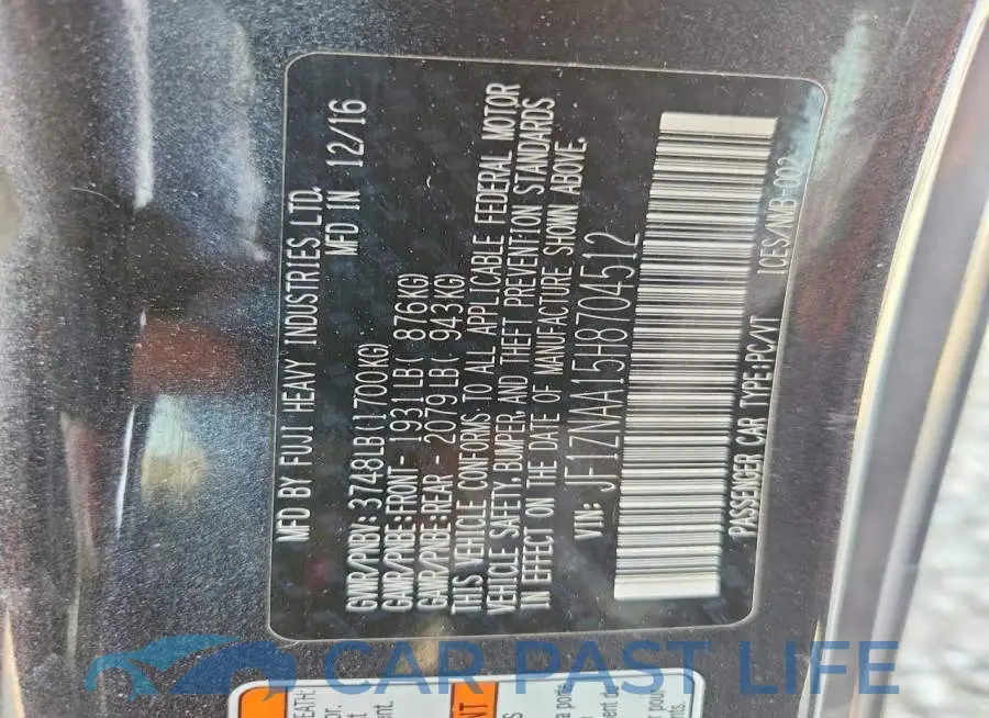 JF1ZNAA15H8704512# 12