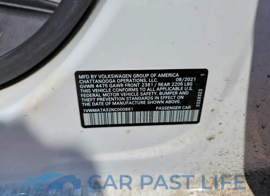1VWMA7A32NC000861# 13