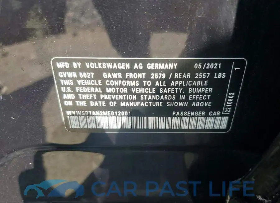 WVWSR7AN2ME012001# 12