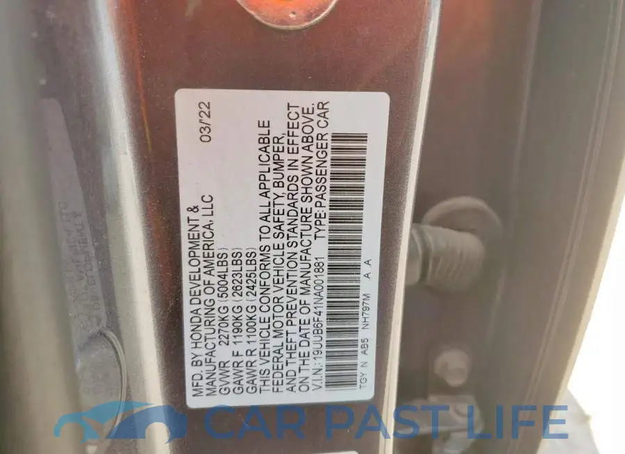 19UUB6F41NA001881# 12