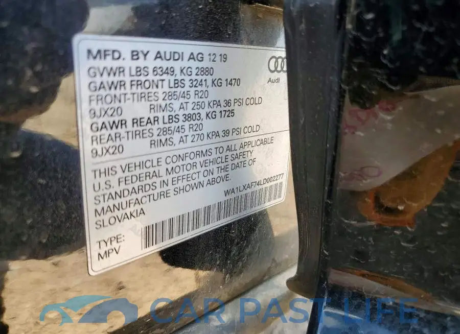 WA1LXAF74LD002277# 13