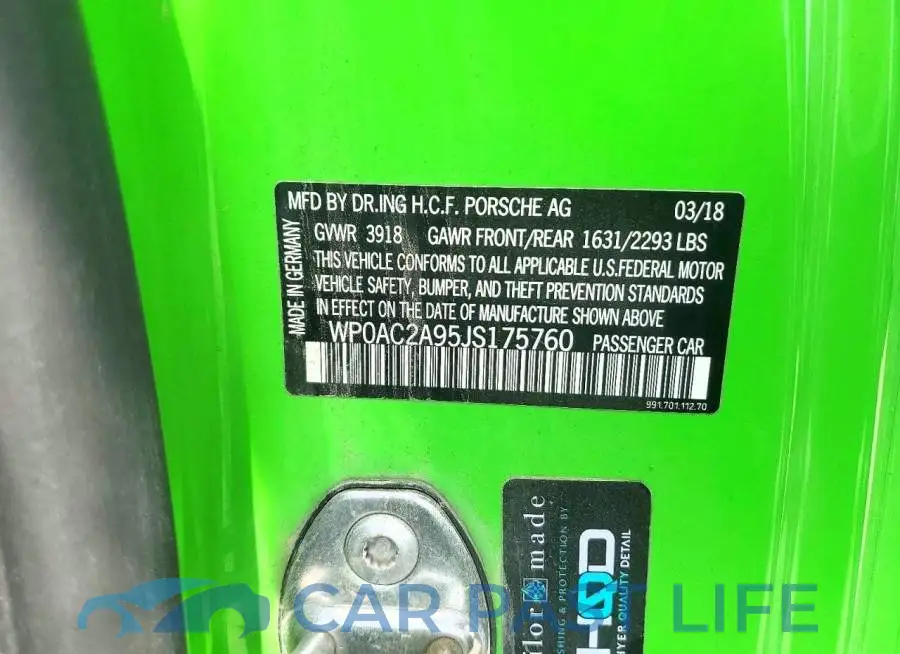 WP0AC2A95JS175760# 12