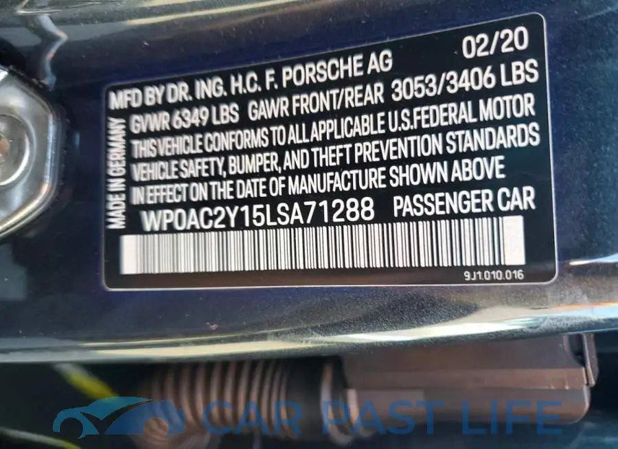 WP0AC2Y15LSA71288# 12