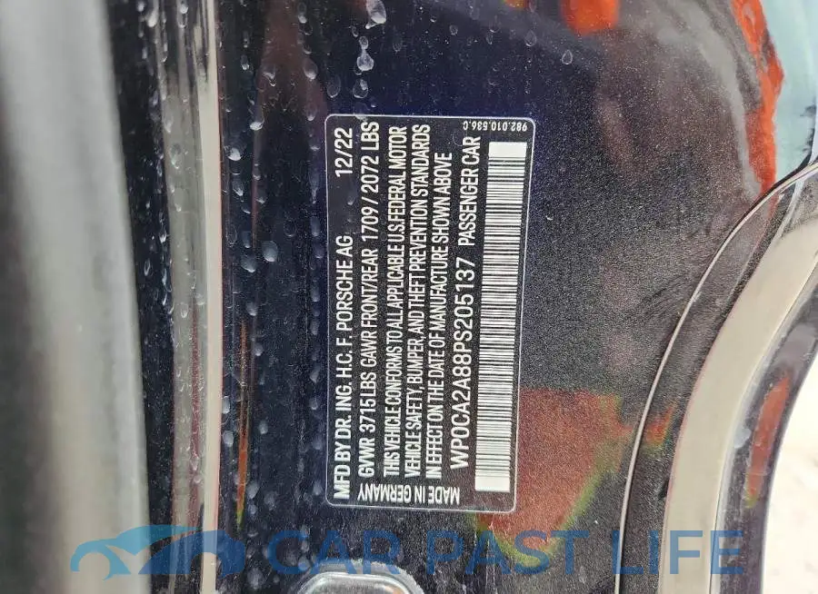 WP0CA2A88PS205137# 12