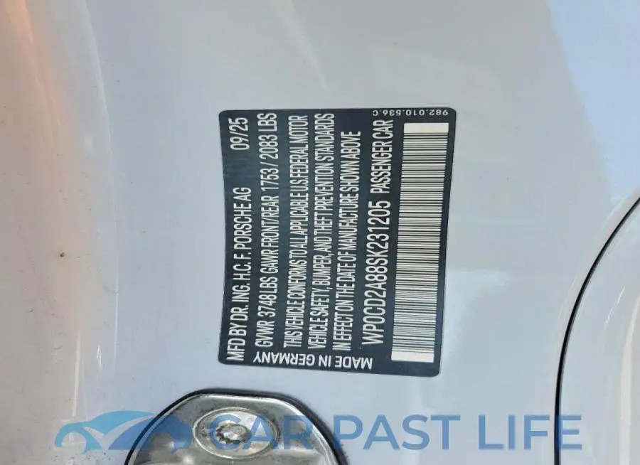WP0CD2A88SK231205# 12