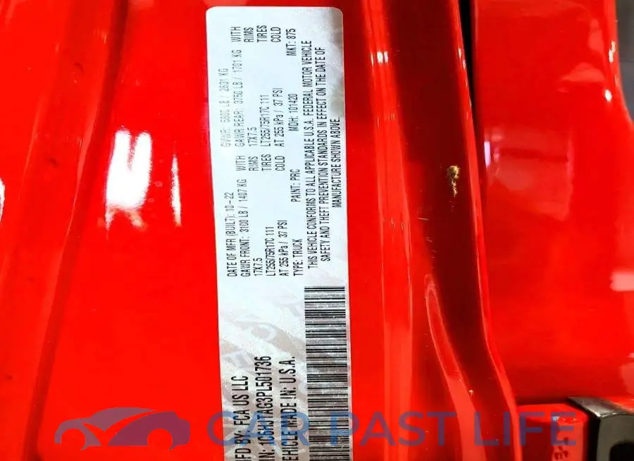 1C6HJTAG3PL501736# 13