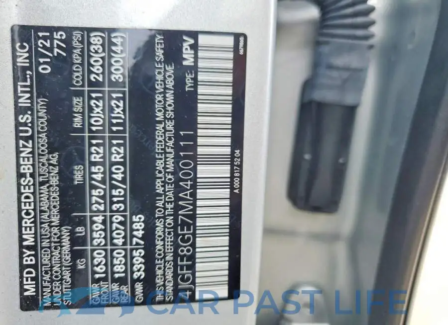 4JGFF8GE7MA400111# 13