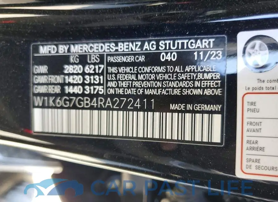 W1K6G7GB4RA272411# 12