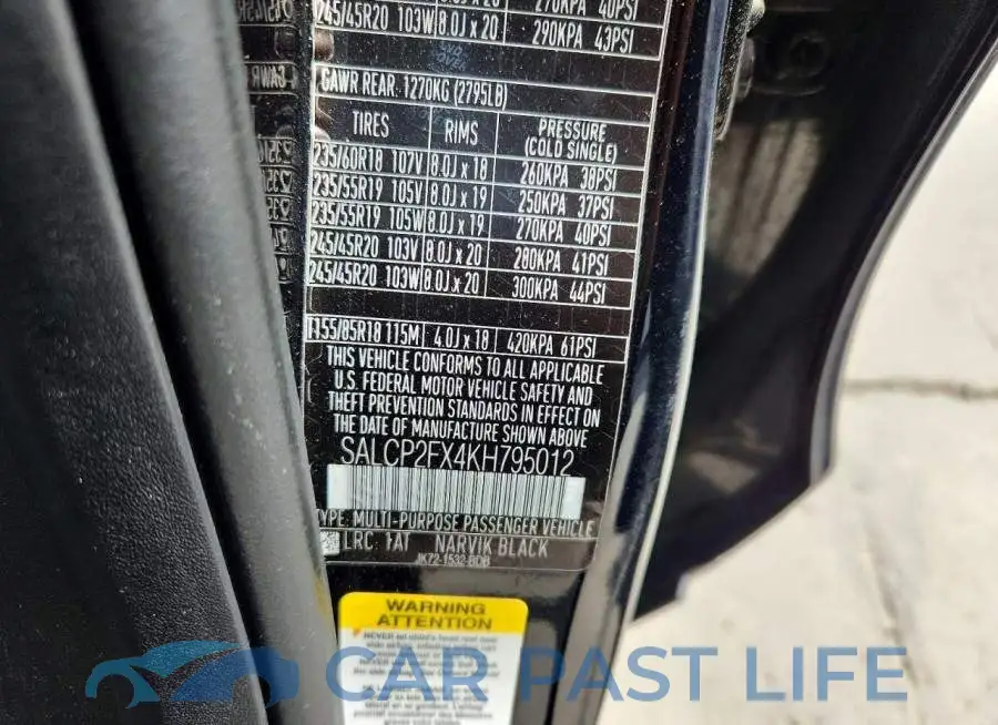 SALCP2FX4KH795012# 12