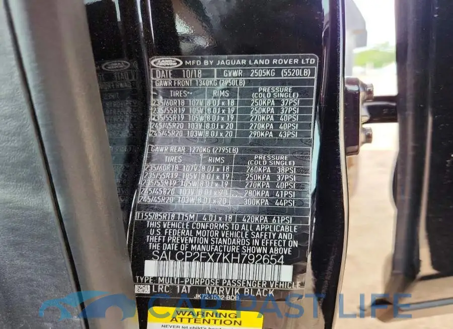 SALCP2FX7KH792654# 13