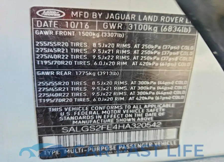 SALGS2FE4HA320542# 13