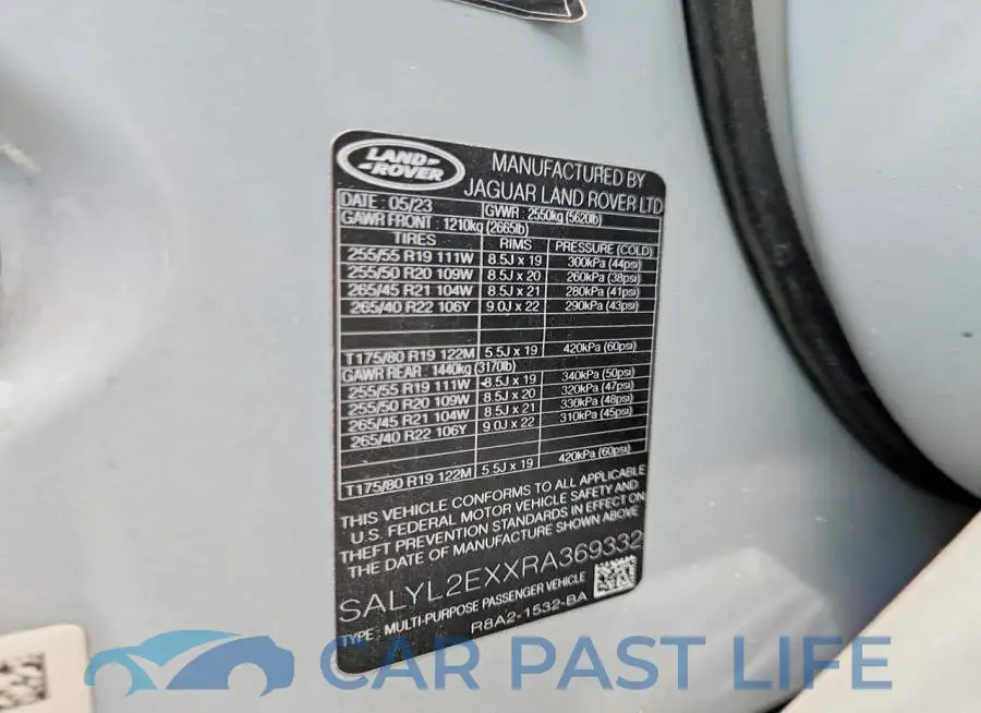 SALYL2EXXRA369332# 14