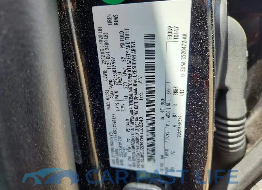 5LMCJ2D97NUL02540# 13