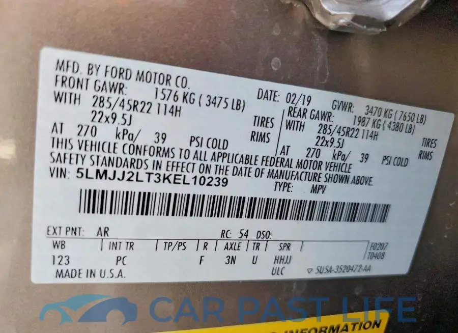 5LMJJ2LT3KEL10239# 13