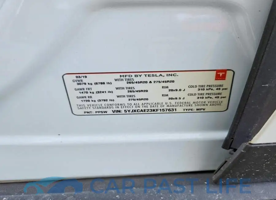 5YJXCAE23KF157631# 14