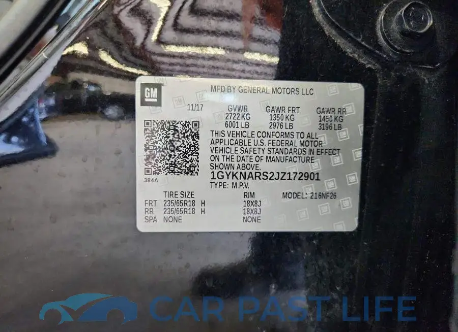 1GYKNARS2JZ172901# 13