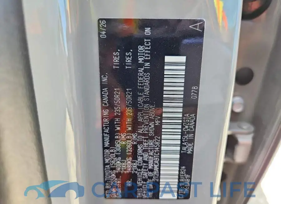 2T2BAMCA9TC145822# 13