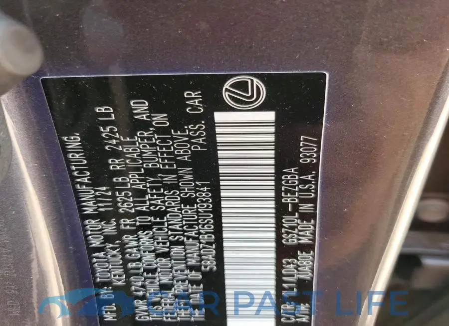 58ADZ1B16SU193841# 12