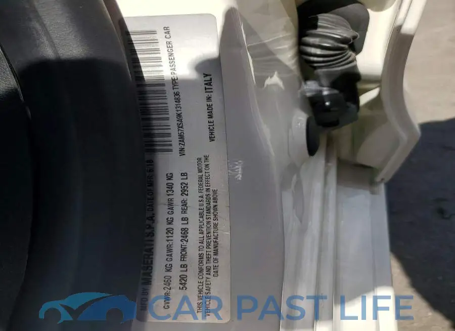 ZAM57XSA9K1314836# 12