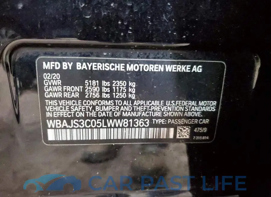 WBAJS3C05LWW81363# 13