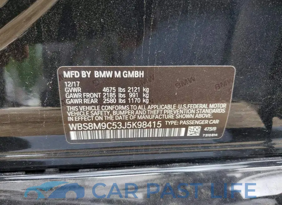 WBS8M9C53J5K98415# 12