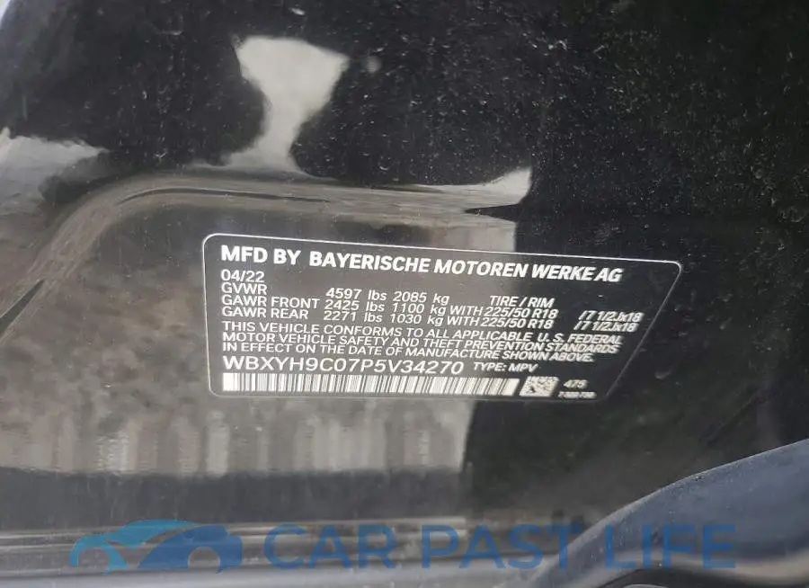 WBXYH9C07P5V34270# 13
