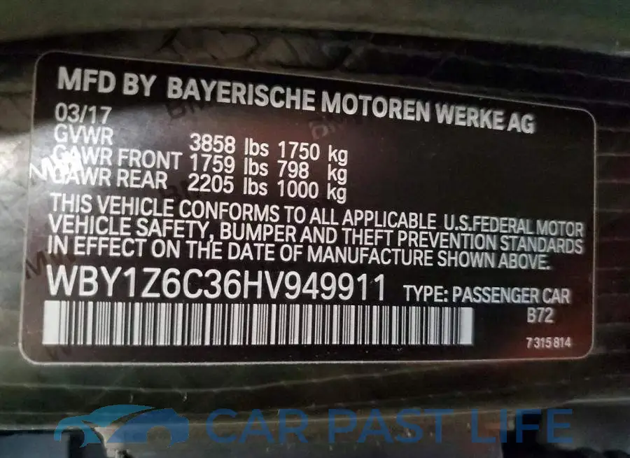 WBY1Z6C36HV949911# 12