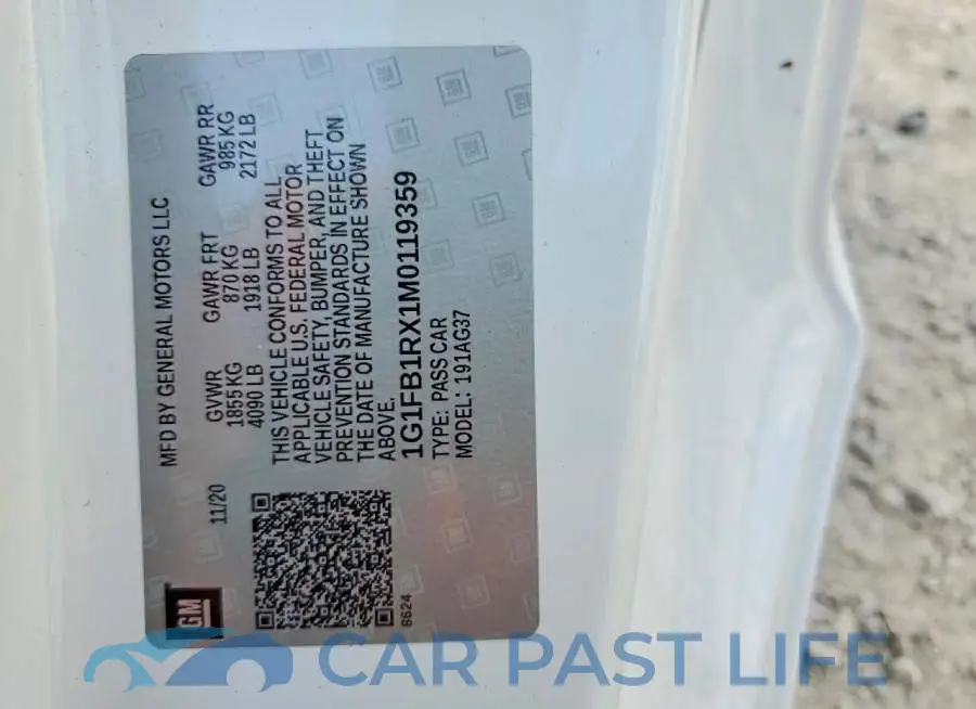 1G1FB1RX1M0119359# 13
