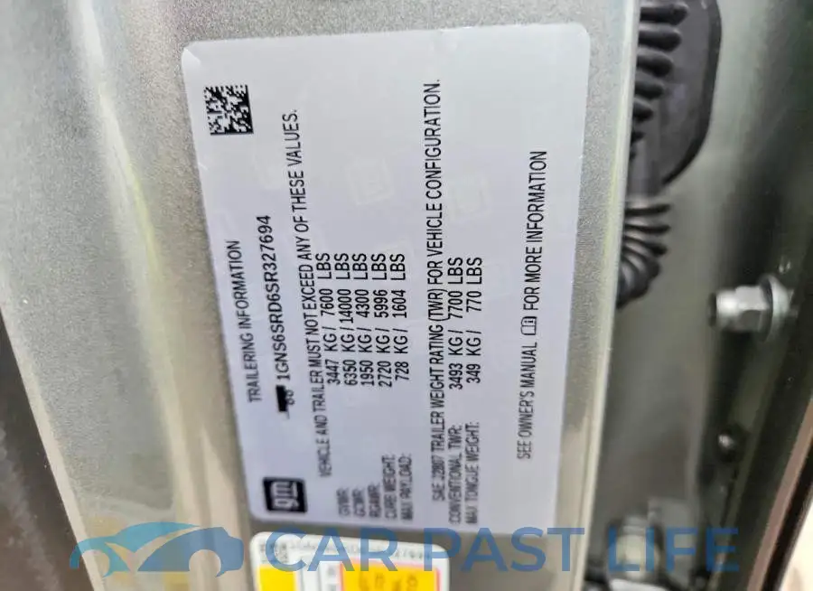 1GNS6SRD6SR327694# 13