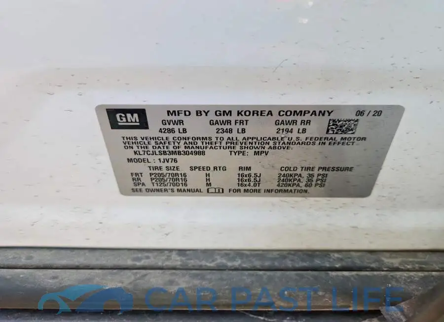 KL7CJLSB3MB304988# 13