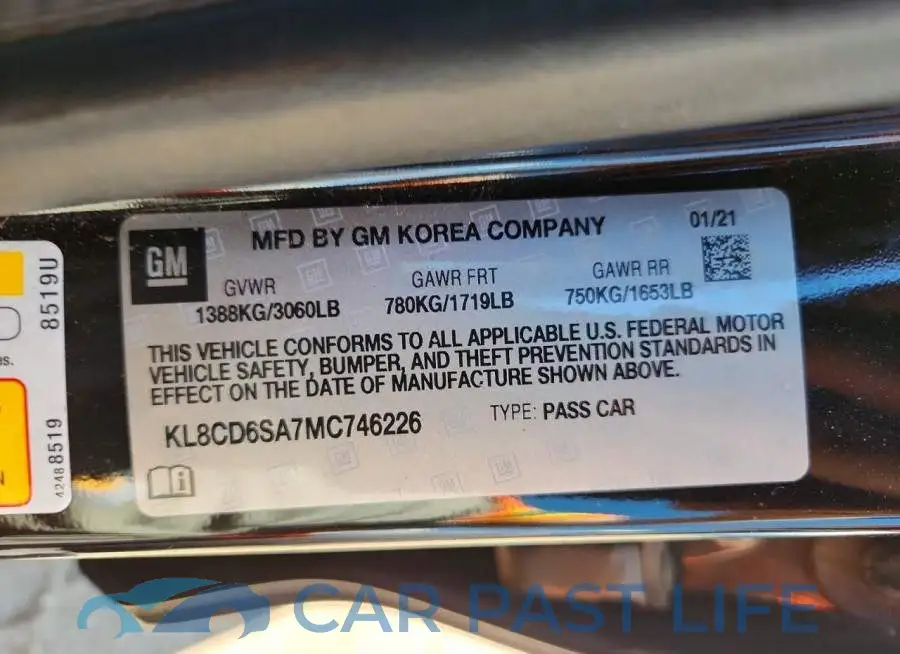 KL8CD6SA7MC746226# 12