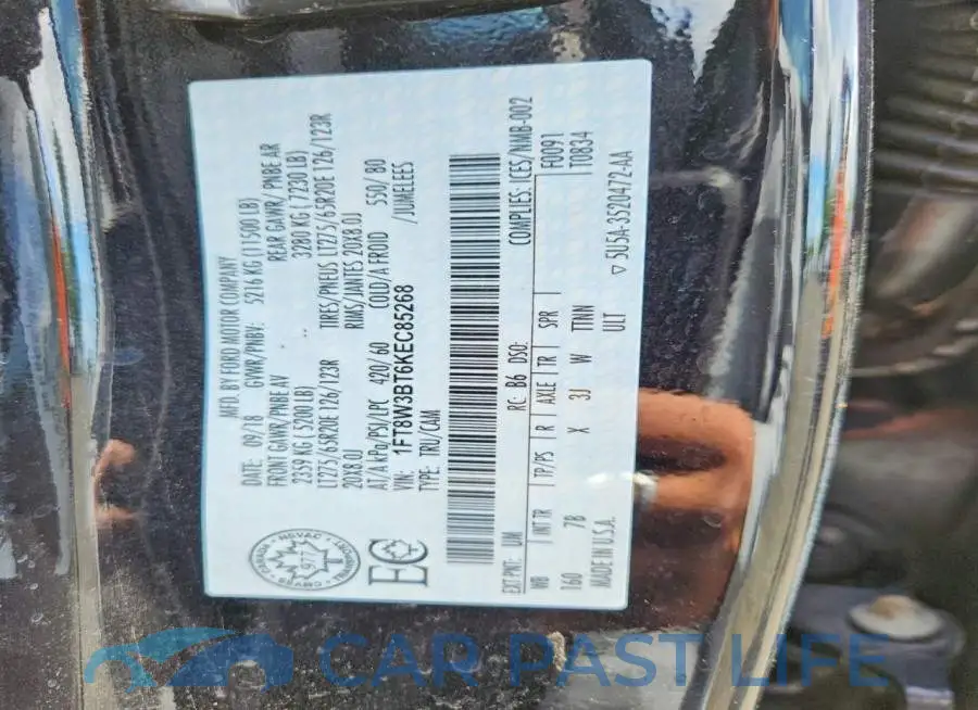 1FT8W3BT6KEC85268# 12
