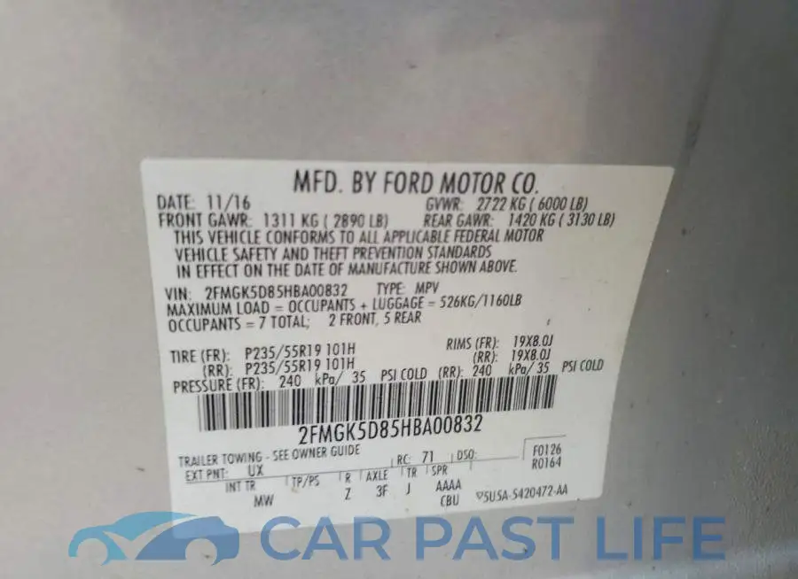 2FMGK5D85HBA00832# 12