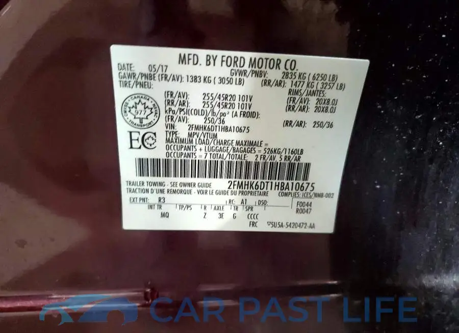 2FMHK6DT1HBA10675# 14