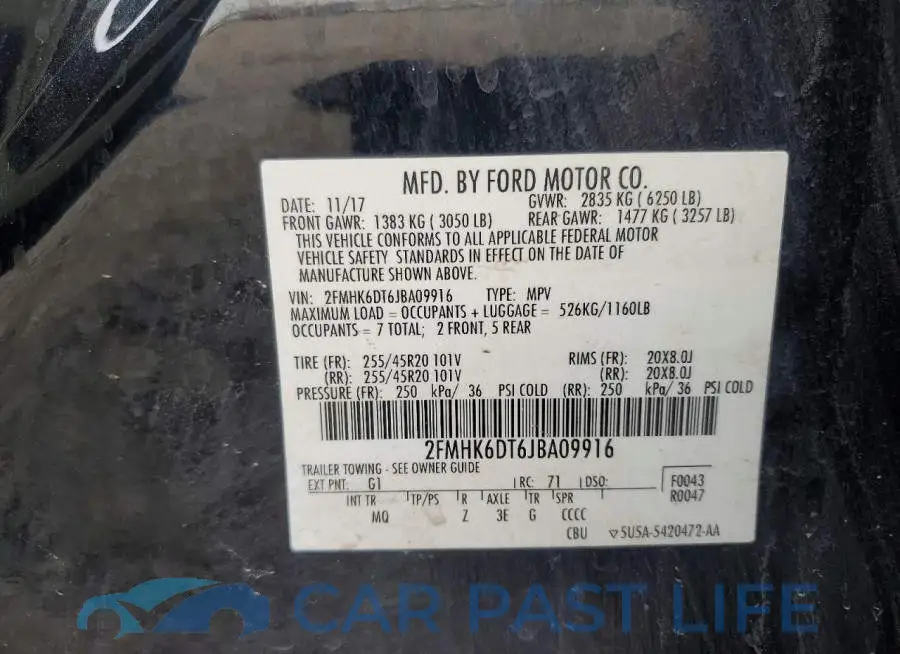 2FMHK6DT6JBA09916# 12
