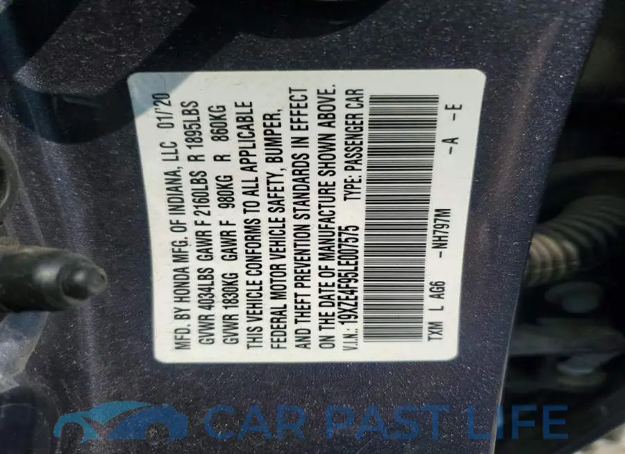 19XZE4F95LE007575# 13