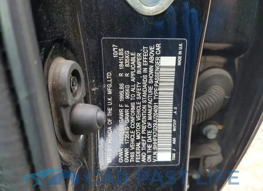 SHHFK7G29JU204091# 12