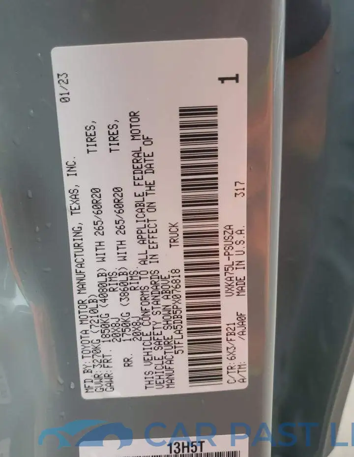 5TFLA5DB5PX076818# 12