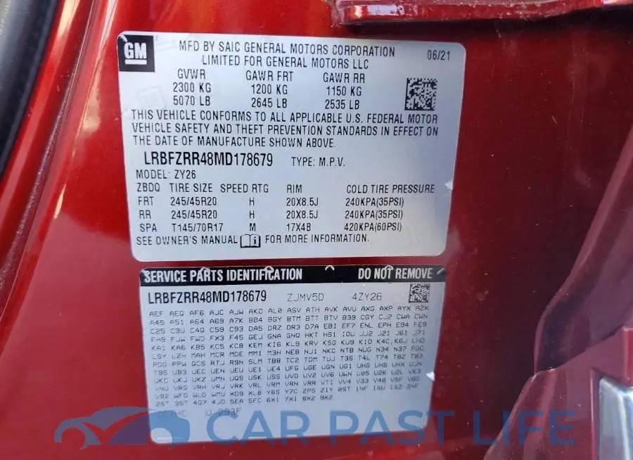 LRBFZRR48MD178679# 13