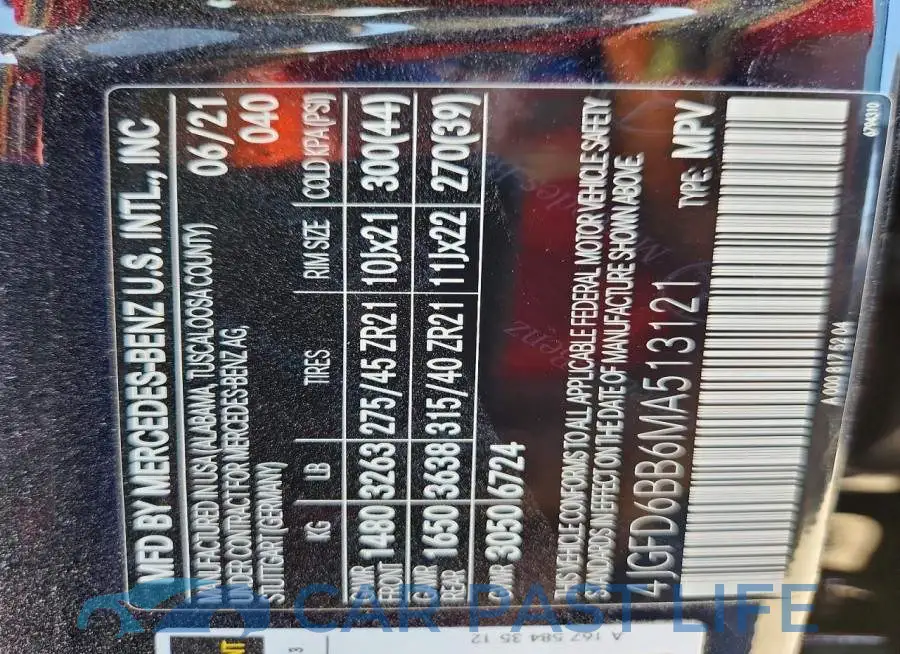4JGFD6BB6MA513121# 14